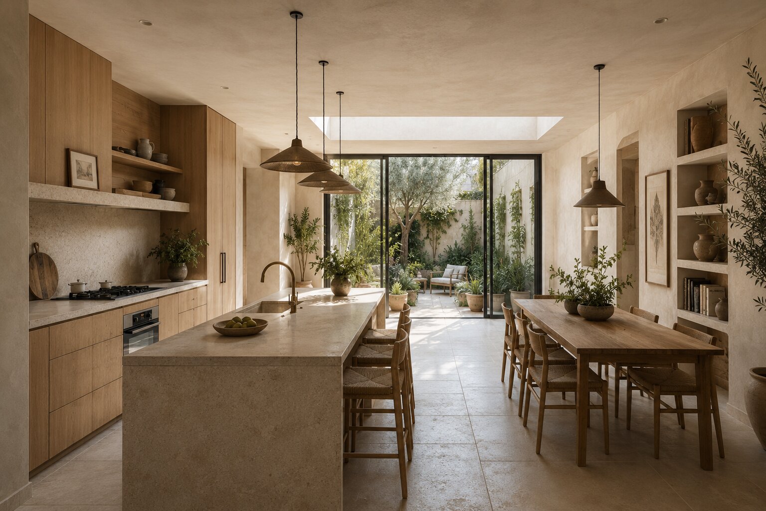 Indicative CGI of the new build infill house kitchen